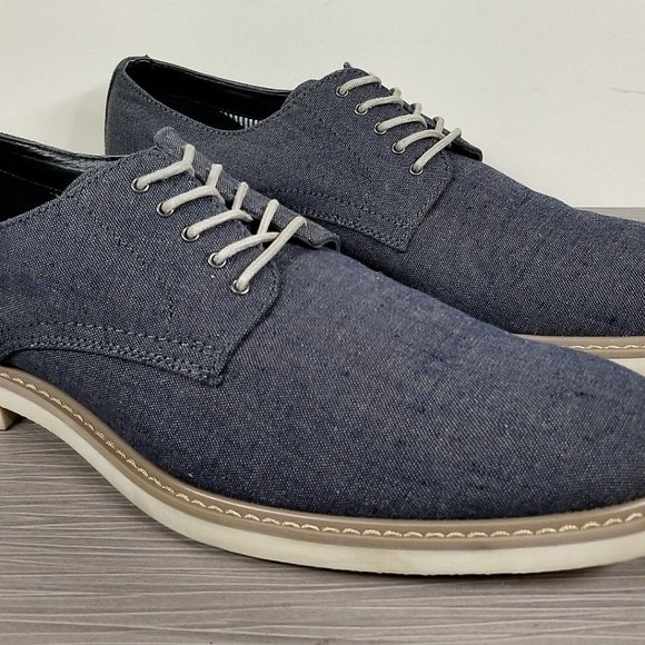 The Rail 'Xander' Plain Toe Derby, Dark Denim Fabric, Mens Size 10 / 43 - Picture 3 of 10